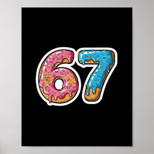 Six Seven Ice Cream Drip Sports Cool Meme 67 Funny Poster