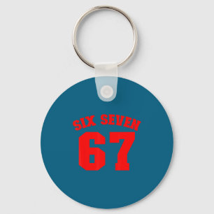 Six Seven Jersey Fun 67 Number 6-7 6 7 Six Seven Key Ring