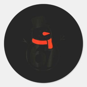 Six Seven Kids 67 Boys Girls 6 7 Christmas Snowman Classic Round Sticker