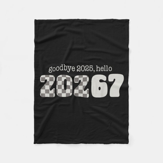 Six Seven Kids New Years Goodbye 2026 Hello 67 Num Fleece Blanket (Front)