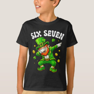 Six seven leprechaun dabbing 67 meme st patrick's T-Shirt