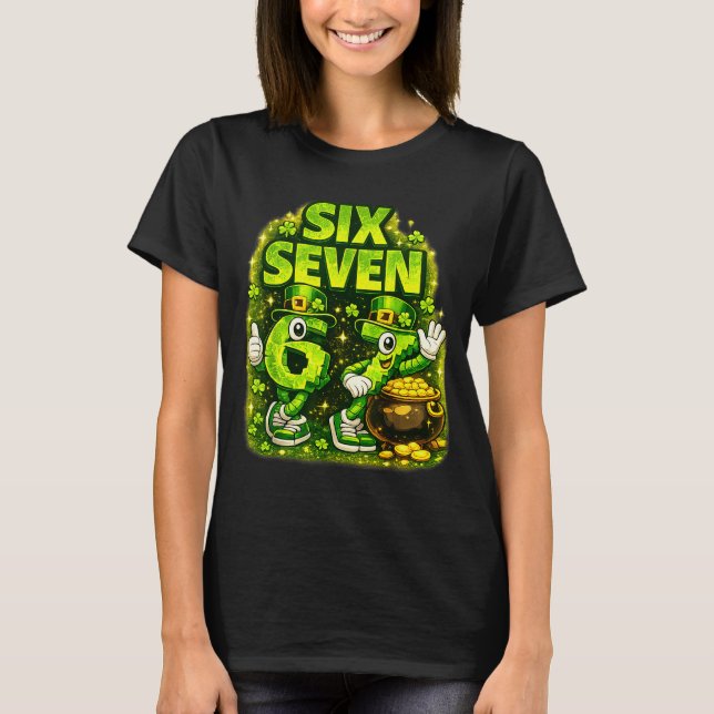 Six seven lucky shamrock 67 st patricks day boy T-Shirt (Front)
