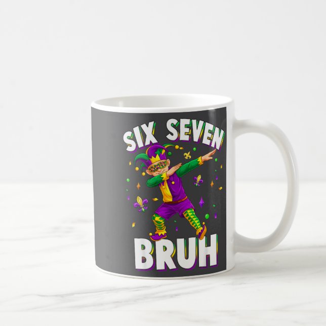 Six Seven Mardi Gras Jester 67 Meme Carnival 6 7 K Coffee Mug (Right)