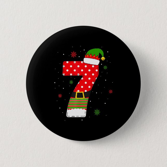 Six Seven Matching 67 Christmas Elf Hat Meme Gen A 6 Cm Round Badge (Front)