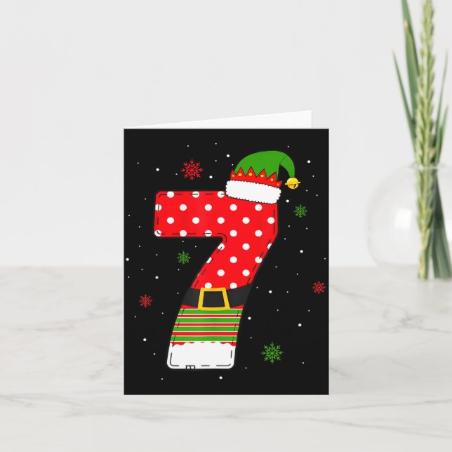 Six Seven Matching 67 Christmas Elf Hat Meme Gen A Card (Front)
