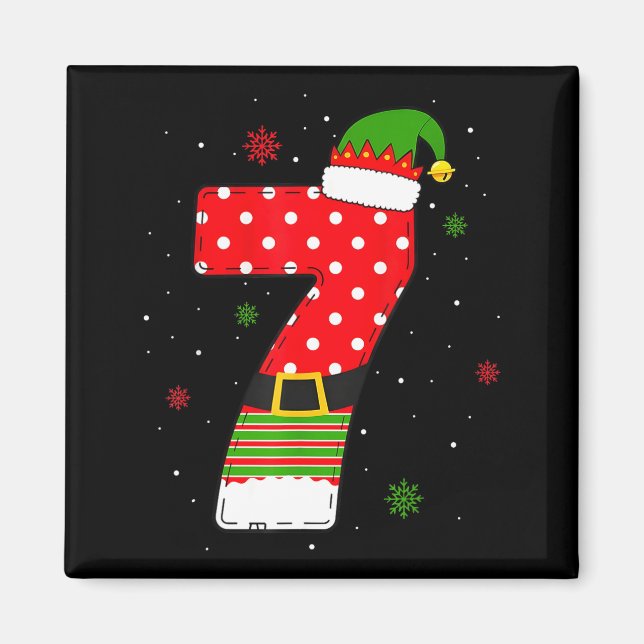 Six Seven Matching 67 Christmas Elf Hat Meme Gen A Magnet (Front)