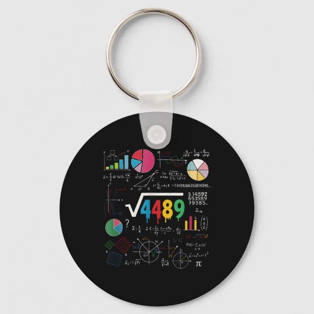 Six Seven Math Teacher 67 Meme Square Root 4489 Sl Key Ring (Front)