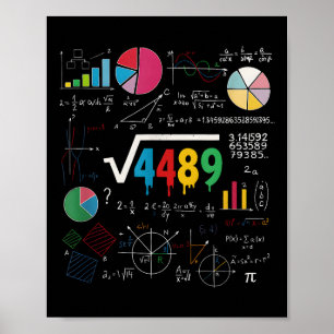 Six Seven Math Teacher 67 Meme Square Root 4489 Sl Poster