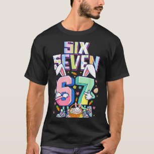 Six seven meme 67 brainrot funny easter bunny men T-Shirt