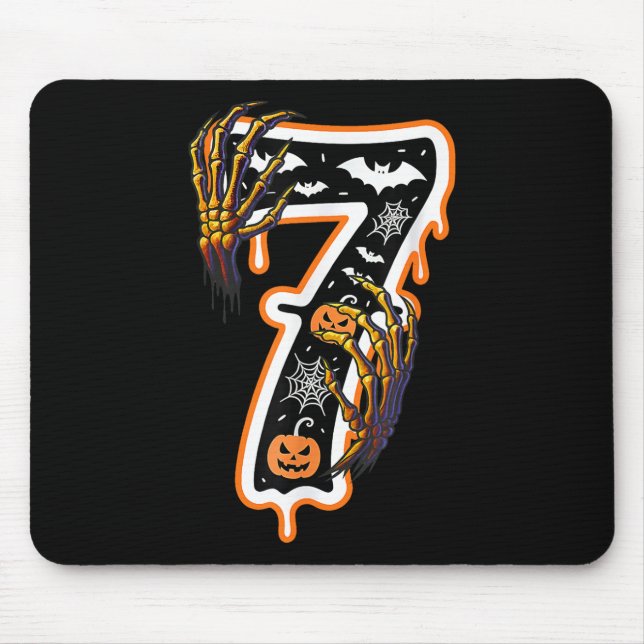 Six Seven Meme 6 7 67 Halloween Thanksgiving Coupl Mouse Mat (Front)