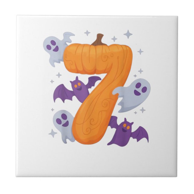 Six Seven Meme 6 7 Halloween Costume Couple  Tile (Front)