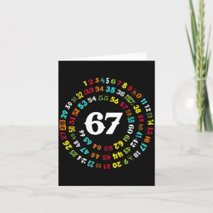 Six Seven Meme 6-7 Spiral Numbers Print Gen Z Gen Card