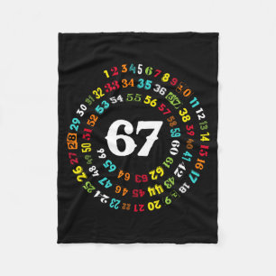 Six Seven Meme 6-7 Spiral Numbers Print Gen Z Gen Fleece Blanket