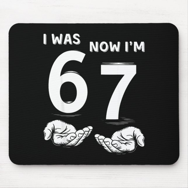 Six Seven Meme 7 Year Old Birthday Shirt Was 6 Now Mouse Mat (Front)