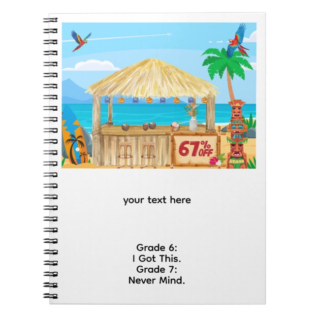 six seven meme back to school notebook (Front)