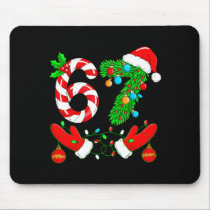Six Seven Meme Christmas 67 Santa Christmas  Mouse Mat