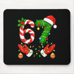 Six Seven Meme Christmas 67 Santa Funny Christmas Mouse Mat