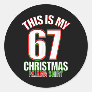 Six Seven Meme Classic Round Sticker