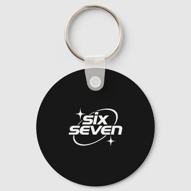 Six Seven Meme Cool Y2k 67 Gen Alpha Slang  Key Ring (Front)