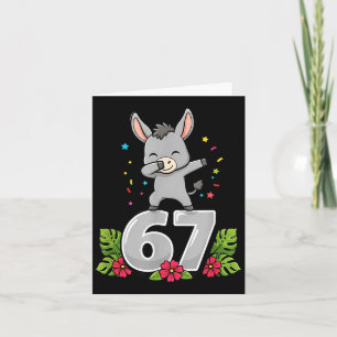 Six Seven Meme Dabbing Baby 67 Funny Gen Z Apha Card