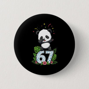 Six Seven Meme Dabbing Baby Panda 67 Funny Gen Z A 6 Cm Round Badge