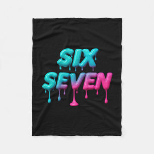 Six Seven Meme For Gen Alpha Kids And Adults Pullo Fleece Blanket