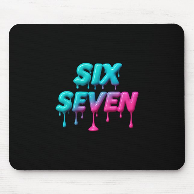 Six Seven Meme For Gen Alpha Kids And Adults Pullo Mouse Mat (Front)