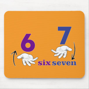 six seven meme funny cool mouse mat