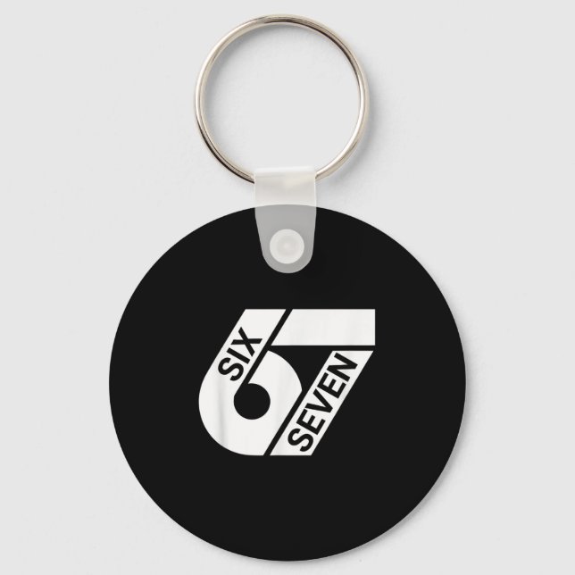 Six Seven Meme Funny  Key Ring (Front)