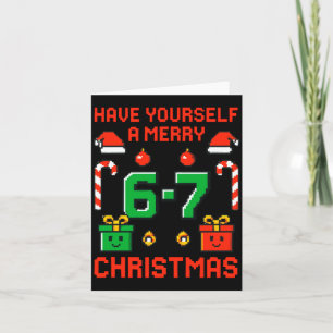 Six seven meme funny merry 67 christmas xmas card