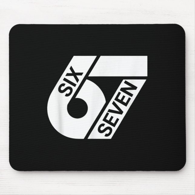 Six Seven Meme Funny  Mouse Mat (Front)