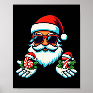 Six Seven Meme Funny Santa Christmas Humor Poster