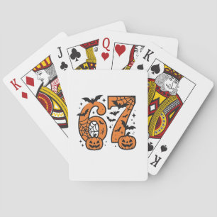  Six Seven Meme Halloween 67 Mason Spooky  Playing Cards
