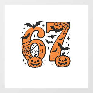 Six Seven Meme Halloween 67 Mason Spooky Window Cling