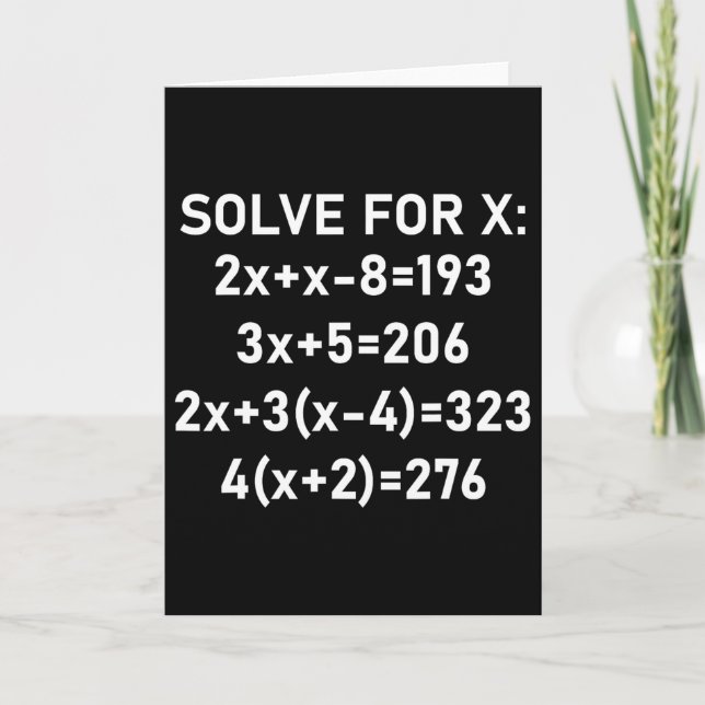 Six Seven Meme Math Algebra Pun Solve For X 67 Bra Card (Front)