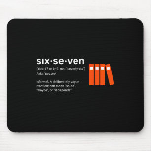 Six Seven Meme Reading Book Lover 6-7 Funny 67 Def Mouse Mat