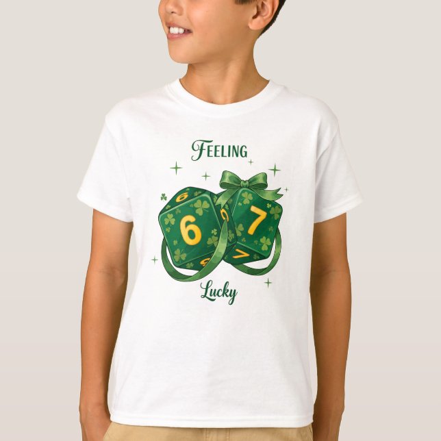 six seven meme saint Patrick day 2026 T-Shirt (Front)