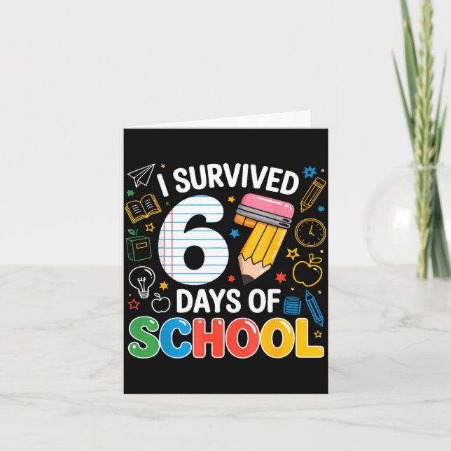 Six Seven Meme Survived 67 Days Of School Student  Card (Front)