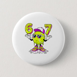 Six Seven Meme Tennis Ice Cream Drip 67 For Kids B 6 Cm Round Badge