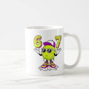 Six Seven Meme Tennis Ice Cream Drip 67 For Kids B Coffee Mug