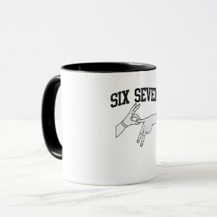 Six Seven Meme Viral 67 Mason Sign Language    Mug