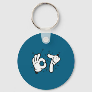 Six seven mouse kids 67 boys youth 6-7 meme hands key ring