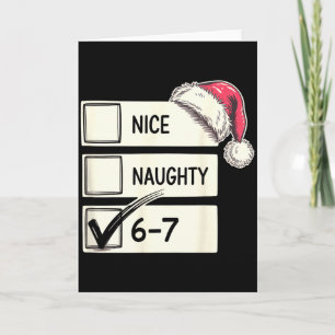 Six Seven Nice Naughty 6-7 Slang Card