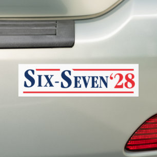 Six Seven President 67 Vote Six-Seven 2028 Funny Bumper Sticker