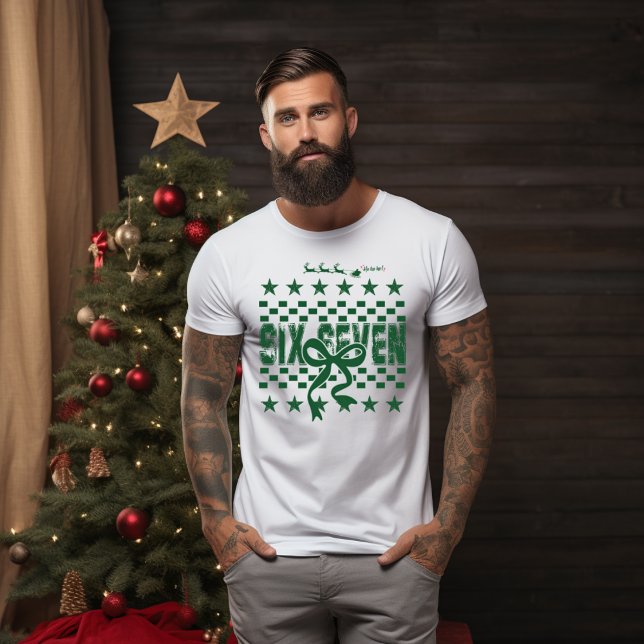 Six Seven Retro Christmas Santa Sleigh Ho Ho Ho T-Shirt (Creator Uploaded)