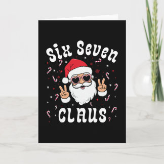 Six Seven Santa Claus Funny 67 Christmas Meme Boys Card