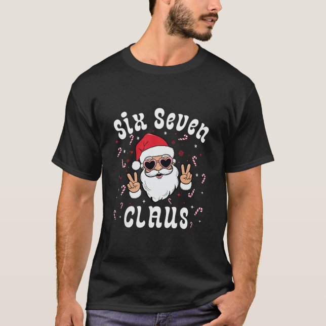 Six Seven Santa Claus Funny 67 Christmas Meme Boys T-Shirt (Front)