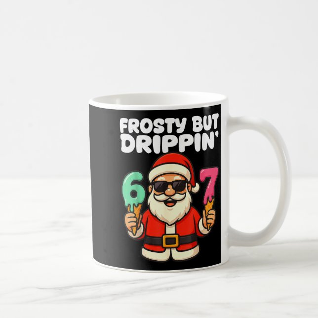 Six Seven Santa Santa Sungles Ice Cream Christmas  Coffee Mug (Right)
