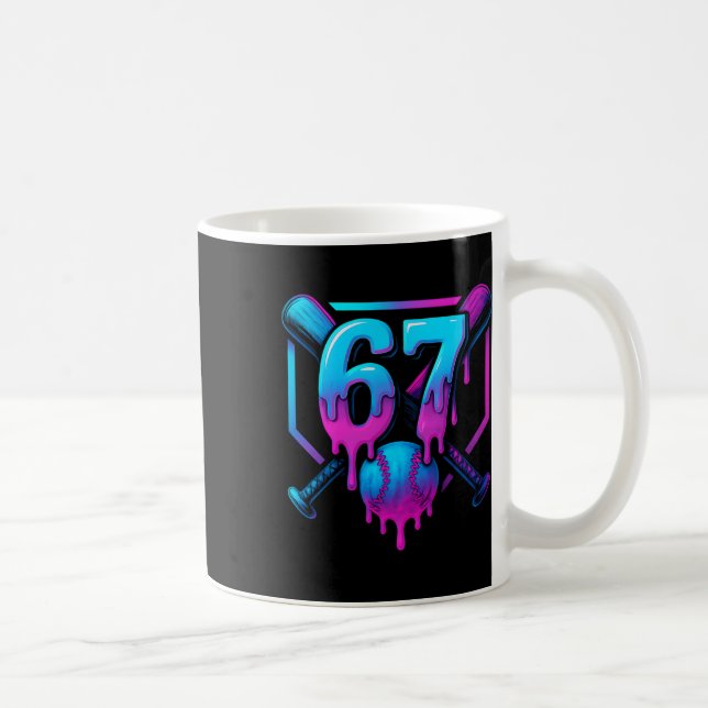 Six Seven Sell Ice Cream Drip Cool 67 Gen Alpha Sl Coffee Mug (Right)