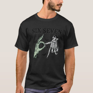 Six Seven Skeleton Zombie Funny Halloween T-Shirt